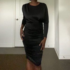 Ruched Skirt Midi Dress